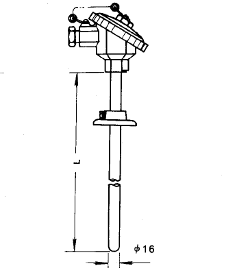 WRE-330活動(dòng)法蘭防水接線盒熱電偶安裝圖片